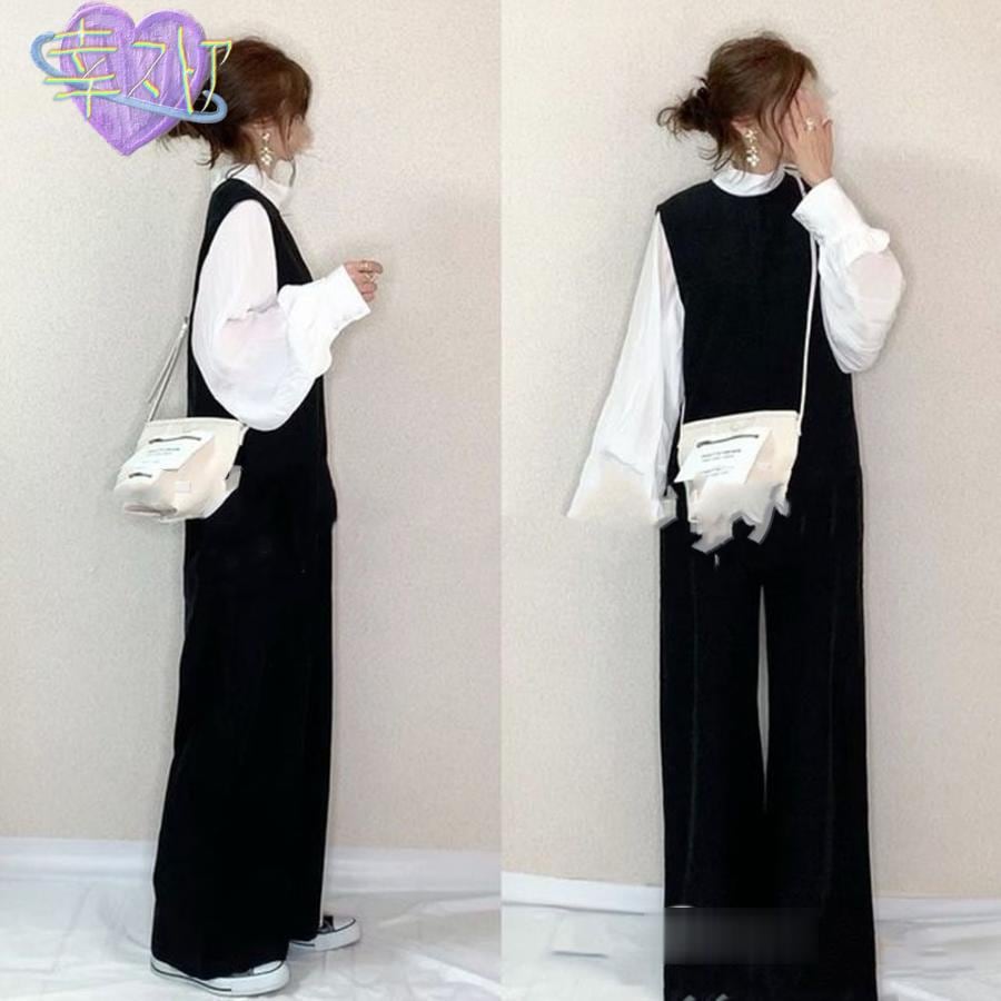 オールインワン 着痩せ サロペット ゆったり パンツ 体型カバー お洒落 衣装 個性的 お出かけ 旅行 レディース 通勤 OL ママ きれいめ 20代