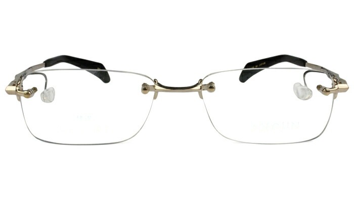 ネオジン NEOJIN nj2313s c.10 ゴールド 鼻パッドなし メガネ サイドパッド ツーポイント フチなし リムレス 縁なし ノーズパッドなし めがね 眼鏡 メンズ