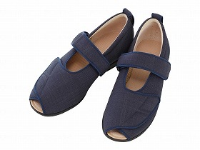 徳武産業 あゆみシューズ 介護靴 施設用 オープンマジックIII 3E 紺 両足LLサイズ 1035 6,755円