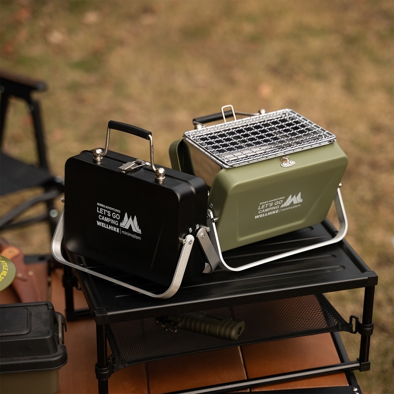 バーベキューコンロ 卓上 小型 折りたたみ ソロキャンプ グリル 焚き火台 軽量 コンパクト 1人用 2人用 ミニ BBQグリル 持ち運び 携帯 ポー 4,301円