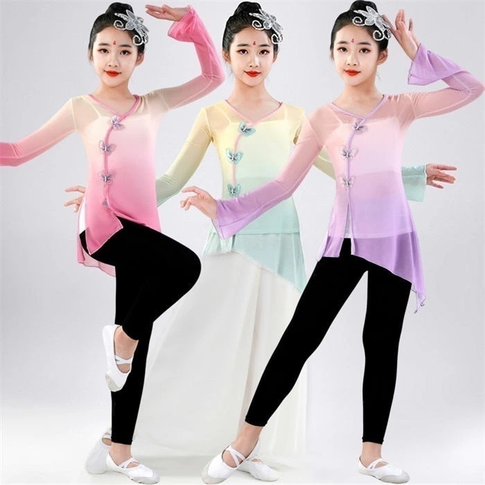 3点セット スカーチョ/レギンス 子ども 女の子 キッズ 子供服 古典舞踊 バレエダンス 社交ダンス ダンス練習着 演出服 発表会 ダンス衣装 ダンスウェア レッスン着 ダンサー 110 120 13
