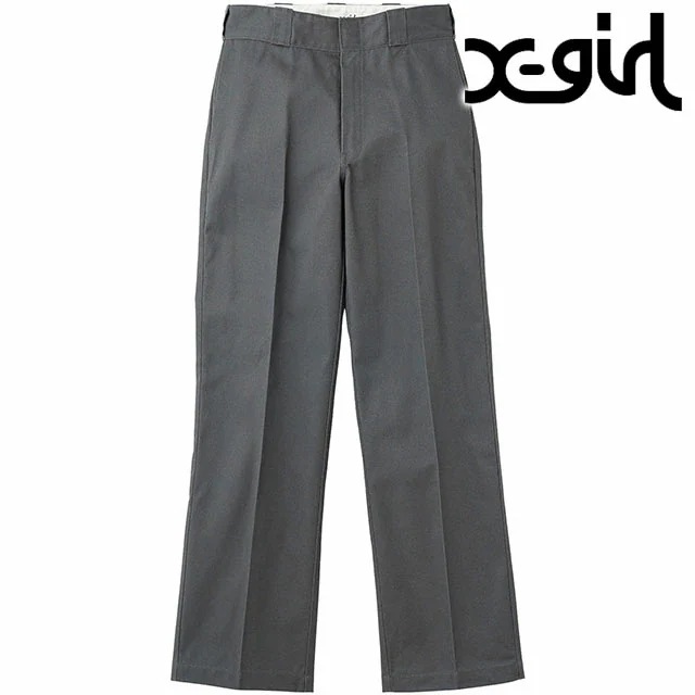 ディッキーズ ワークパンツ [105251031016] レディース コラボ ボトムス チノパン ロングパンツ xgirl CHARCOAL チャコールグレー 正規取扱店