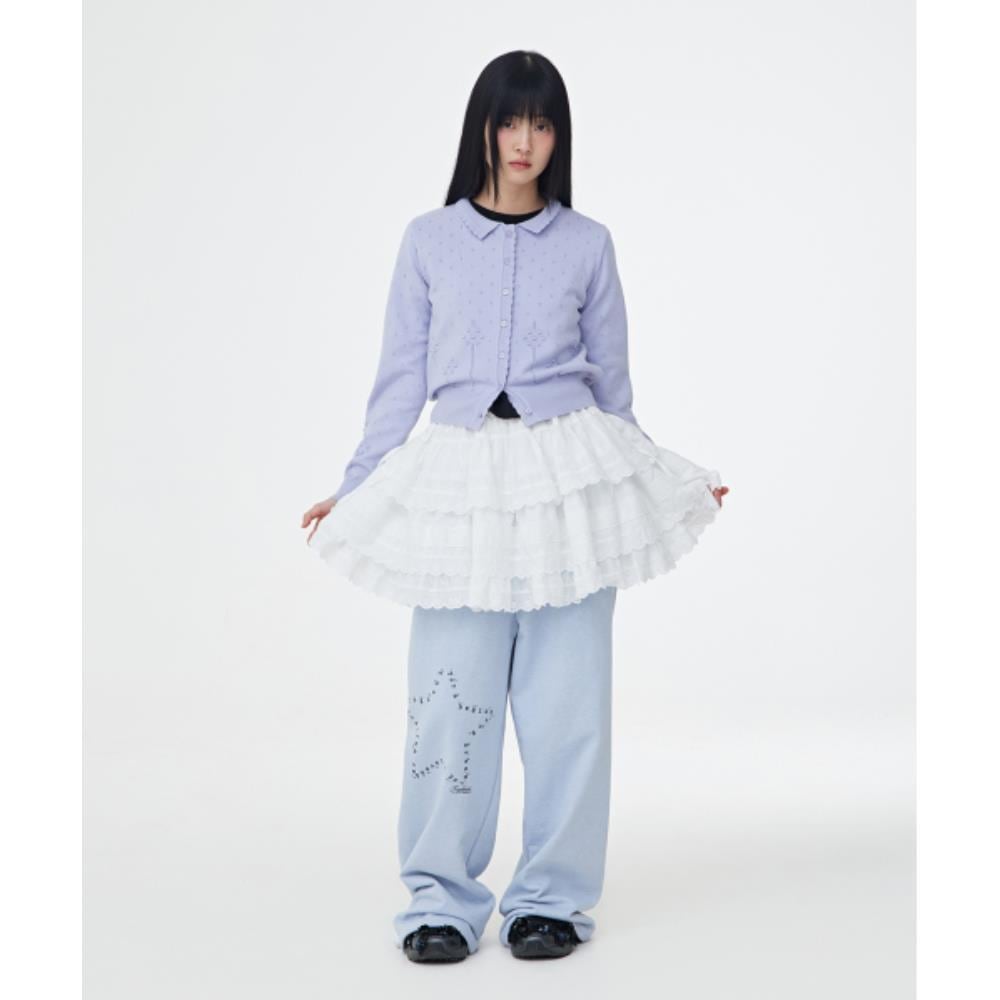 fogdawn Rose Lace Midi Skirt white DA24FSK002WH 12,990円