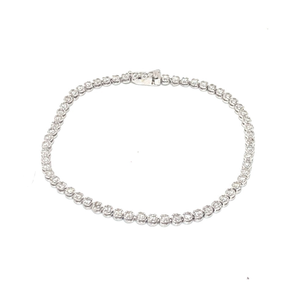 jewelry ジュエリー ブレスレット K18WG D1.10ct テニス 5.7ｇ K18WG シルバー