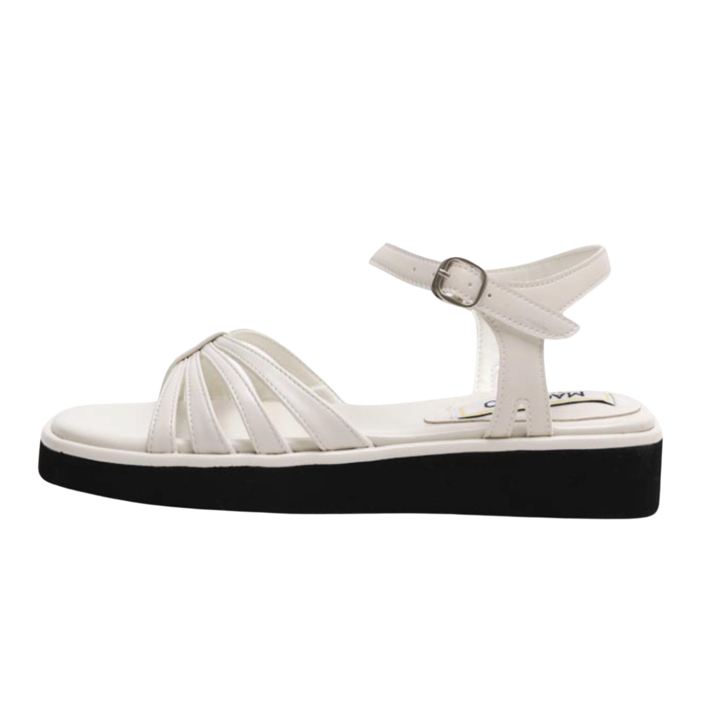 ブランセ ストラップサンダル クリーム ヒール高さ3cm ぺたんこサンダル 韓国ファッション 韓国コーデ 夏服 韓国トレンド 9,894円