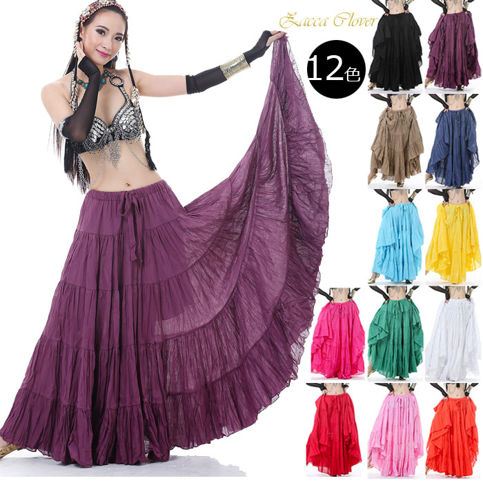 ダンス スカート ベリーダンス 社交ダンス フラダンス衣装 ジプシースカートスポーツ アウトドア 体操