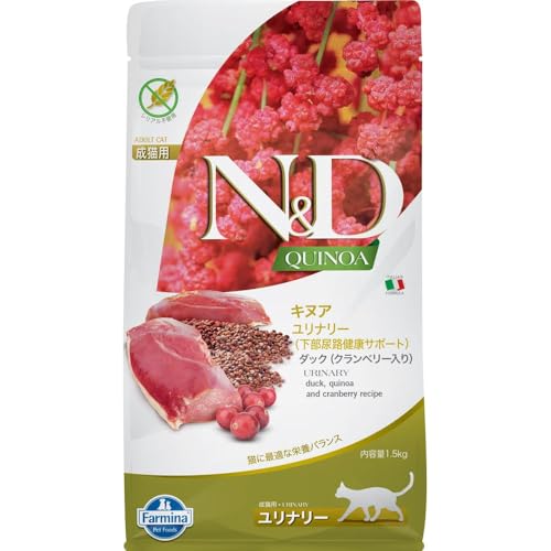 Farmina (ファルミナ) N&D 成猫用 小粒 キヌア ユリナリー ダック&クランベリー 1.