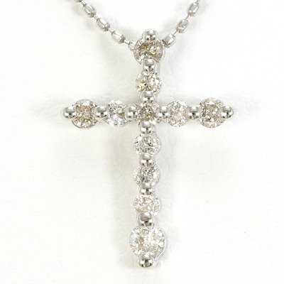 PT900 プラチナ PT850 ネックレス ダイヤ 0.30 約40cm ジュエリー 中古 35,012円