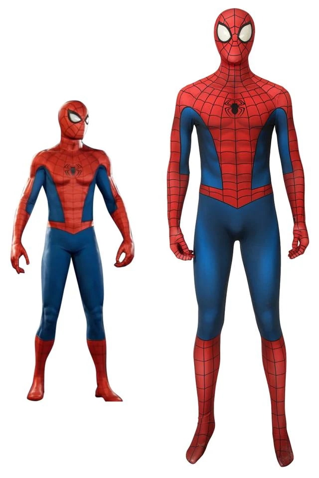 新タイプ追加 激安販売 スパイダーマン 戦闘服 修復版 Marvels Spider-Man Classic suit (repaired) コスプレ衣装[4273]
