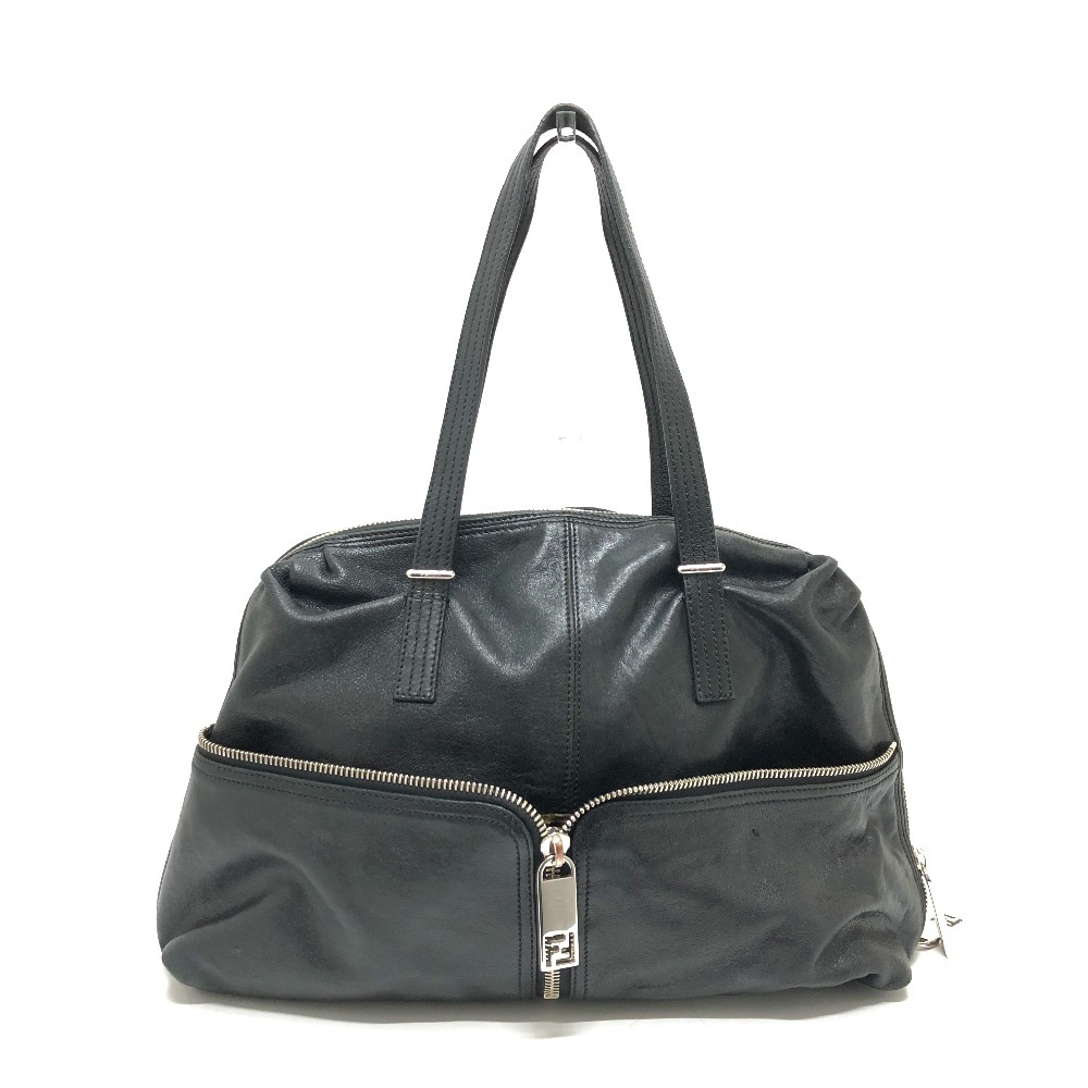 ボストンバッグ 8BR623 ズッカ アンジップド ハンドバッグ 肩掛けバッグ トートバッグ レザー ブラック