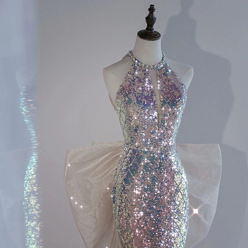 綺麗 ウェディングドレ スパンコールドレスワンピース レディース 結婚式 花嫁 パーティードレス 人魚姫風 成人式 お呼ばれ ウェディング 演奏会 二次会 パーティードレス 前撮りメガ割