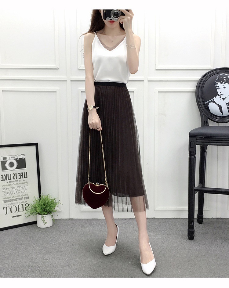 3126.ウエストゴムシフォンプリーツスカート（コーヒー） 100,000円