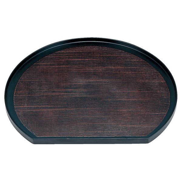 尺2布目半月盆 曙塗 木