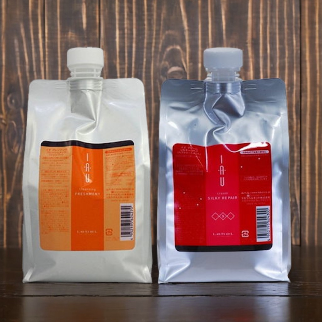 ルベル IAU イオ クレンジング フレッシュメント シャンプー 1000ml＆イオ クリーム シルキーリペア トリートメント1000ml 詰め替え セット