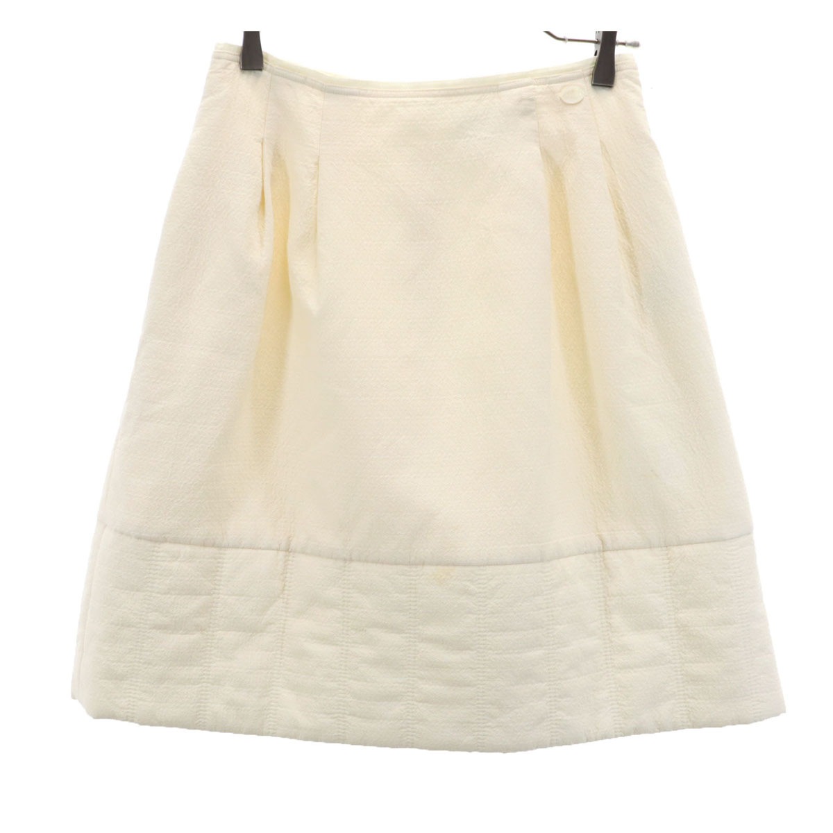 日本製 ミディスカート 40 アイボリー レディース 古着