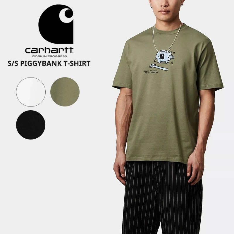 カーハート ダブリューアイピー メンズ 半袖 Tシャツ Carhartt WIP ショートスリーブピギーバンクTシャツ カットソー トップス Tシャツ i034776
