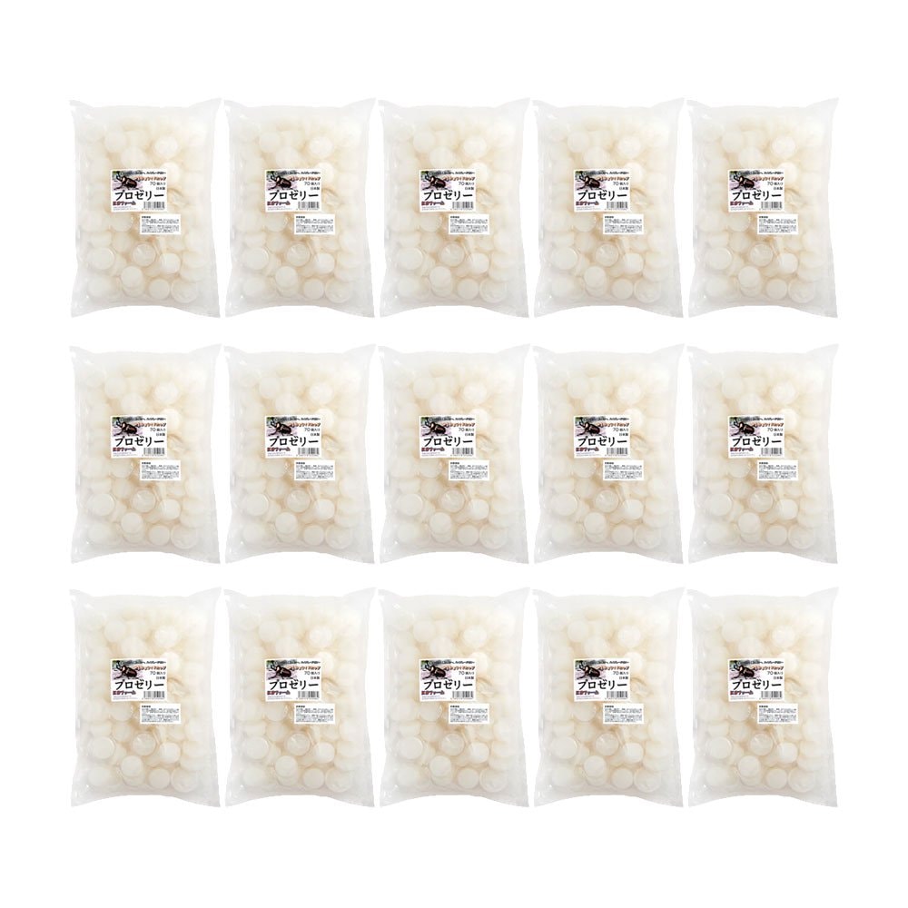 昆虫ゼリー　プロゼリー（１８ｇ　７０個入り）X１５　カブトムシ・クワガタ用　高タンパク！硬め仕上げ！ブリードに最適！　お一人様１点限り　ＣＲＣ18―35―05―10―10