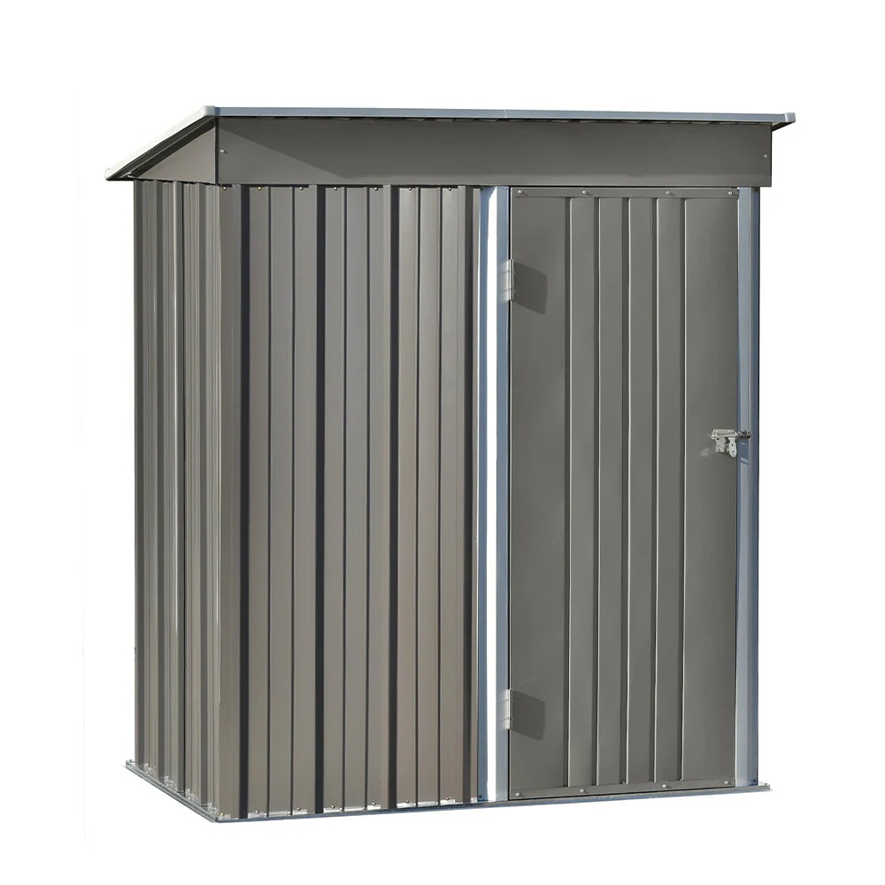 1675【グレー 棚あり】物置 屋外 大型 倉庫 大型物置 戸外収納庫 物置 防水/耐侯/鍵付き 収納可能 ガーデン/庭/田畑/農場 頑丈 大容量 スチール 床がない video