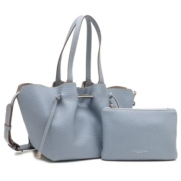 ハンドバッグ ショルダーバッグ アマンダ ポーチ付き ブルー グレー レディース BS10630 RNGDBL