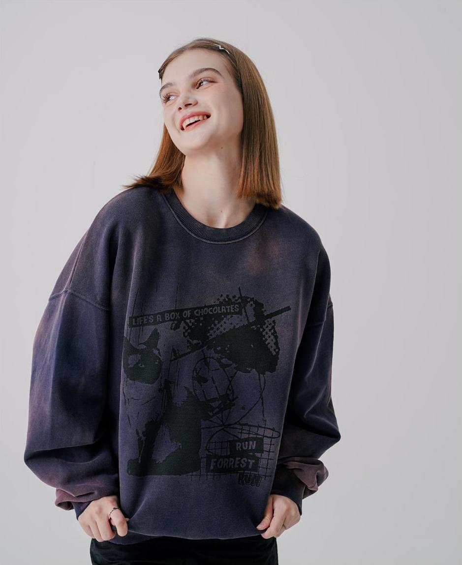 RUN PICTURE DYEING SWEATSHIRT MJMT7683