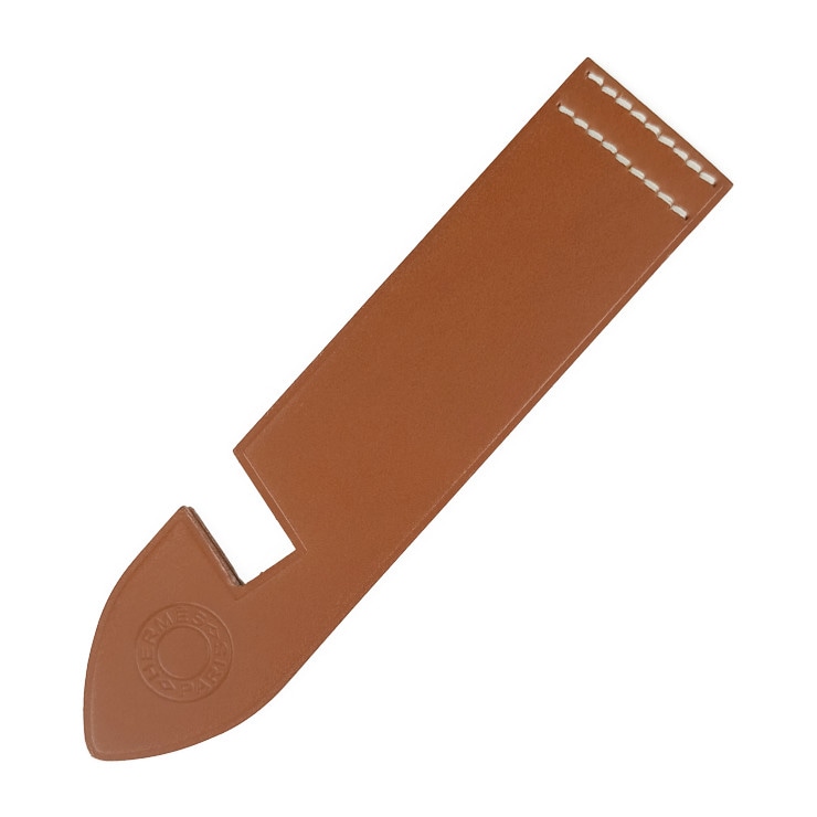 超美品 HERMES エルメス スマホスタンド セリエ アキレス スマートフォンスタンド - ブラウン レザー ユニセックス タブレットスタンド【本物保証】