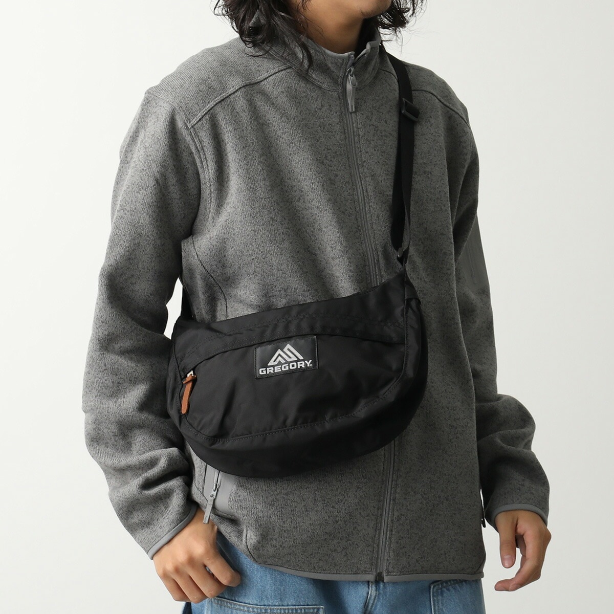 GREGORY グレゴリー ショルダーバッグ SATCHEL S サッチェル 154505 1041 メンズ クロスボディ ナイロン 6.5L ロゴ 鞄 BLACK