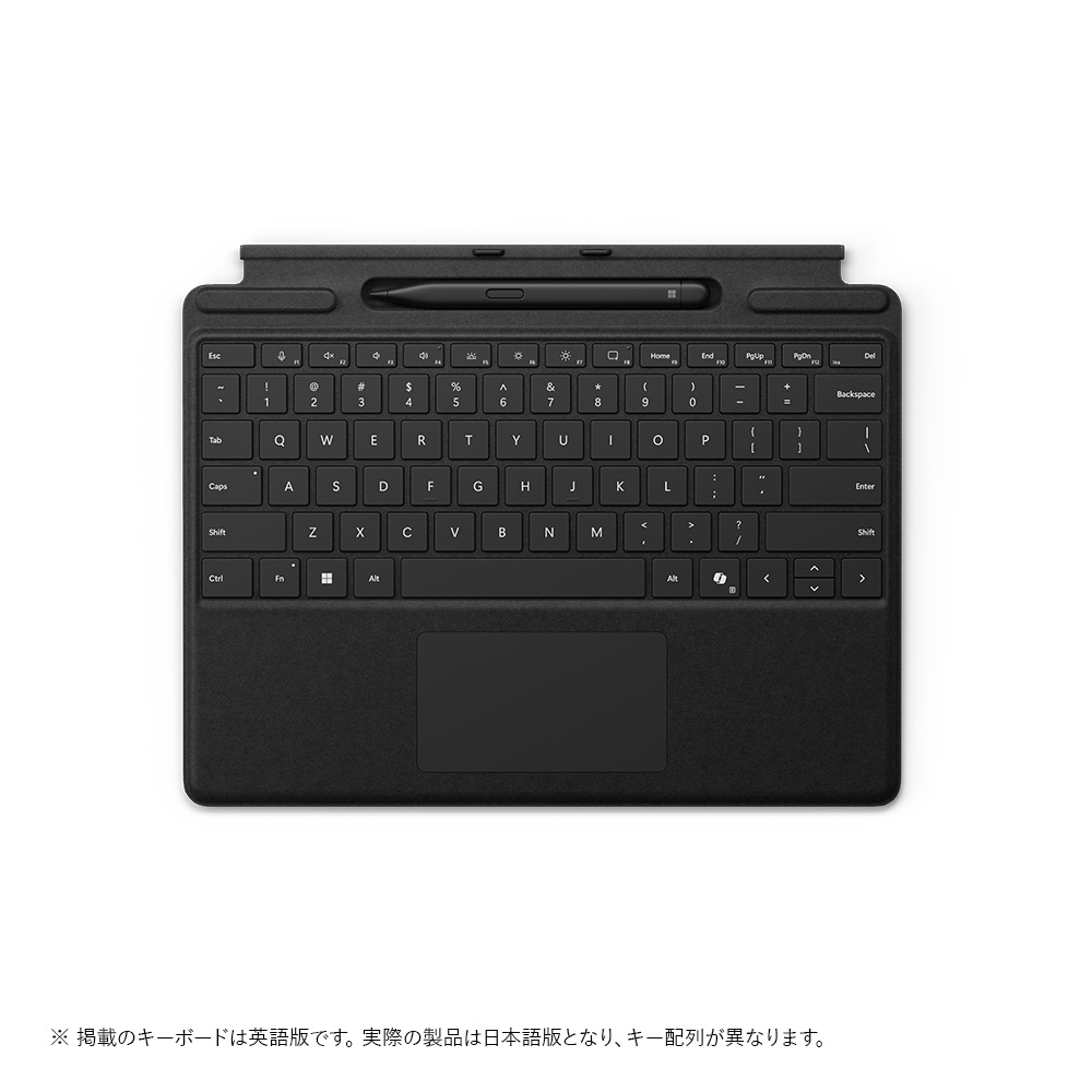 マイクロソフト 8X6-00186 Surface Pro 13 インチ キーボード（ペン収納付き/スリム ペン付き） ブラック 8X600186PRTPCVBK