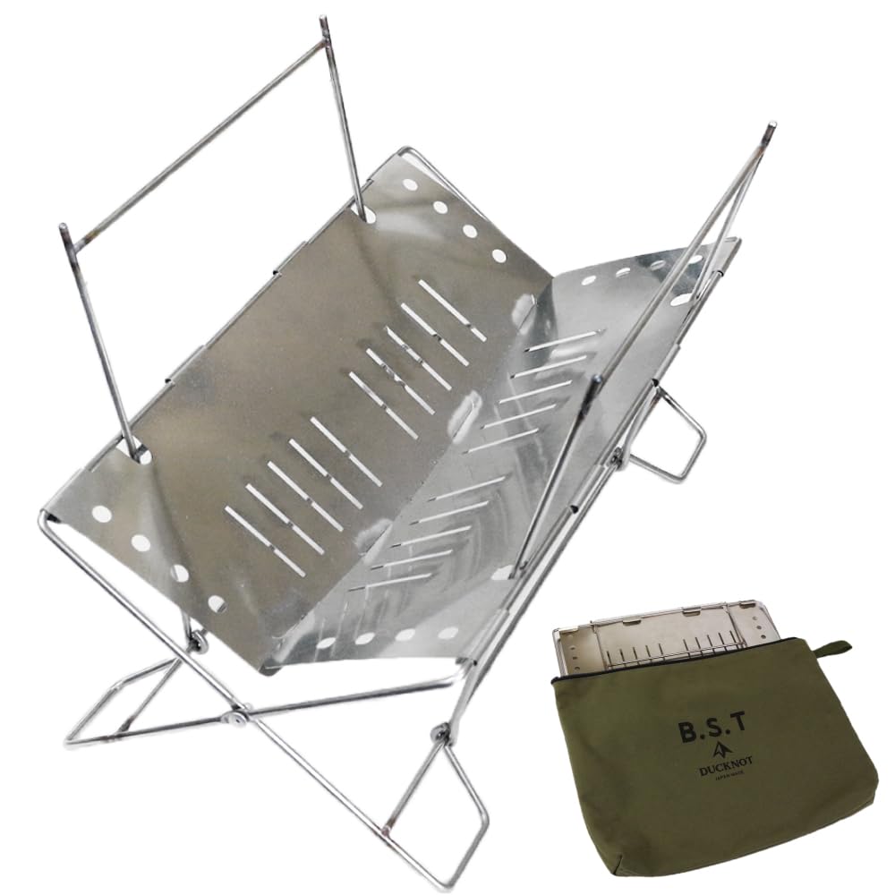 DUCKNOT 焚き火台 BST SET ソロ コンパクト 軽量 ステンレス 日本製 折りたたみ ケース ゴトク ソロキャンプ