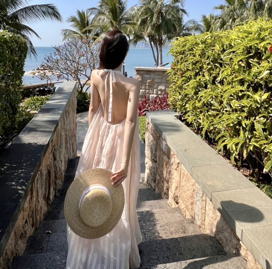 ストラップロングドレス ワンピース フレアワンピース ティアードワンピース ロング ロング丈