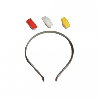 日本職人が作る 食品サンプル カチューシャ ミニ寿司3貫セットA（マグロ/いか/たまご） IP-386