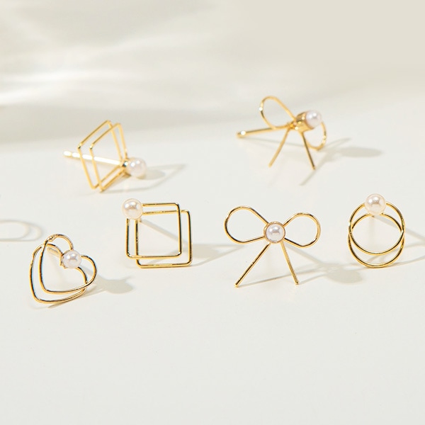 コンビニ受取対応商品 Soo Soo 22e04 Earrings Shaped Marche Of Types 5 ピアス 색상 리본 Ribbon Www Rafsanjanpisachio Com