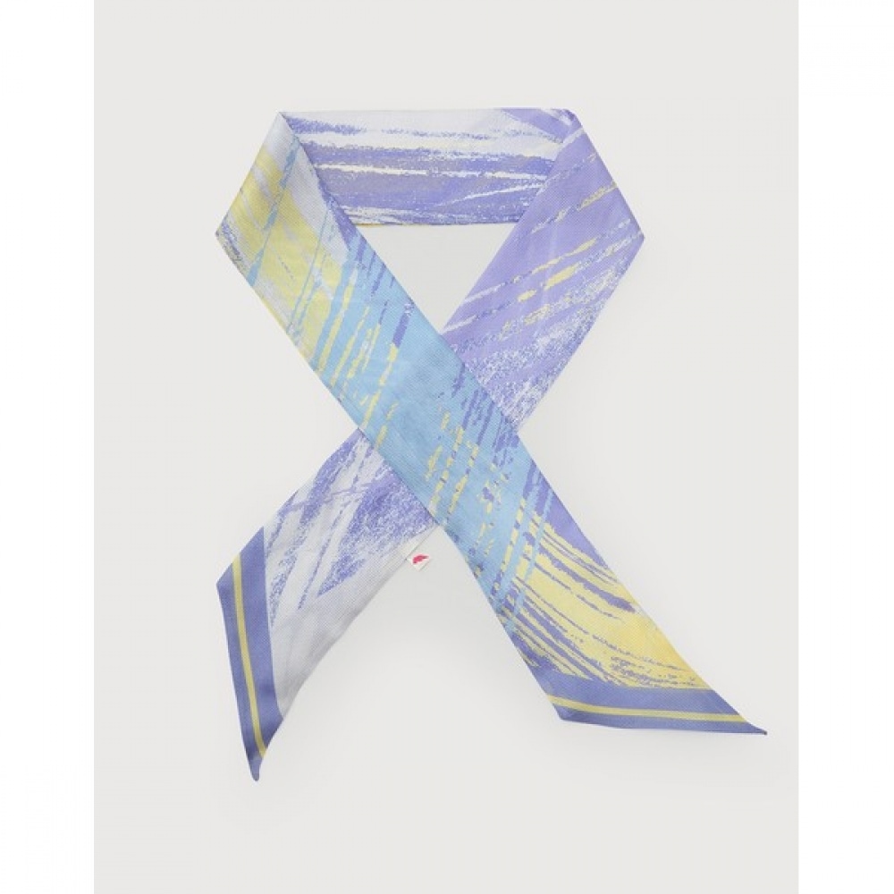 [オリビアローレン] ブラシタッチパターンプチスカーフ_VYCXF4X1121