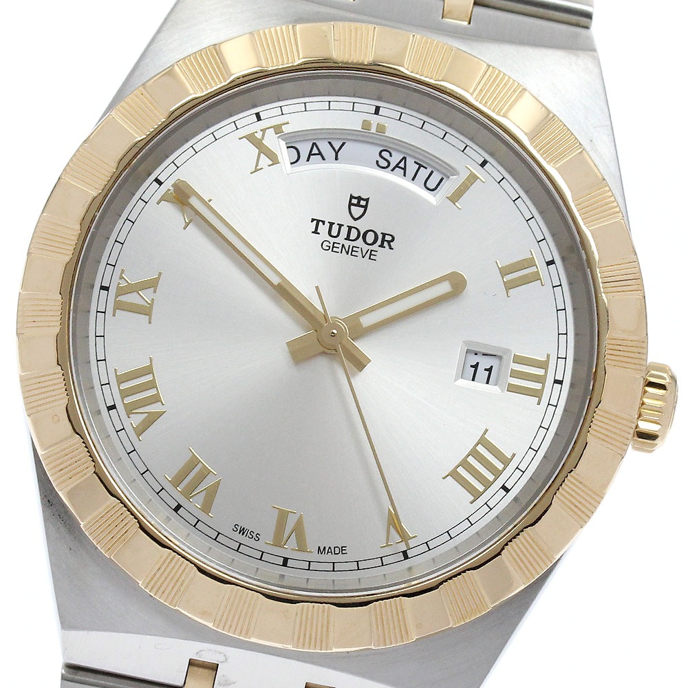 チュードル TUDOR 28603 ロイヤル デイデイト YGコンビ 自動巻き メンズ 保証書付き_891458【中古】