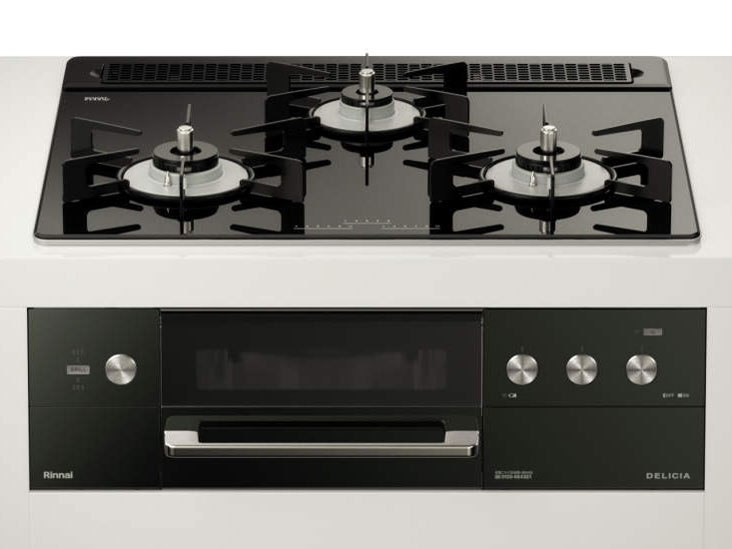 ビルトインコンロ DELICIA デリシア 3口 3V乾電池タイプ シンプルタイプ 都市ガス 13A 60cm クリスタルブラック RHS31W30E11RCABW-13A