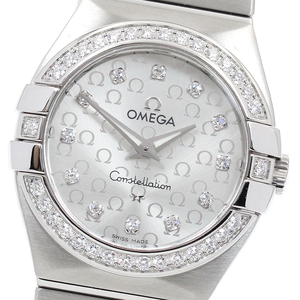 オメガ OMEGA 123.15.27.60.52.001 コンステレーション ブラッシュ 12P ダイヤベゼル クォーツ レディース 良品 保証書付き_902255【中古】 168,800円