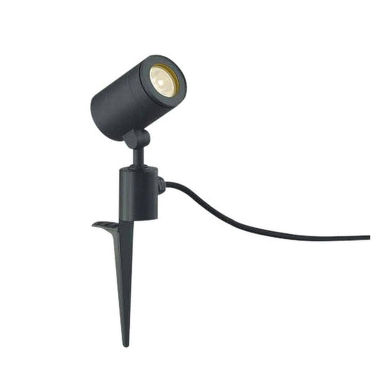 コイズミ照明 スポットライト 広角 JDR50W相当 スパイク式 黒色塗装 AU43682L