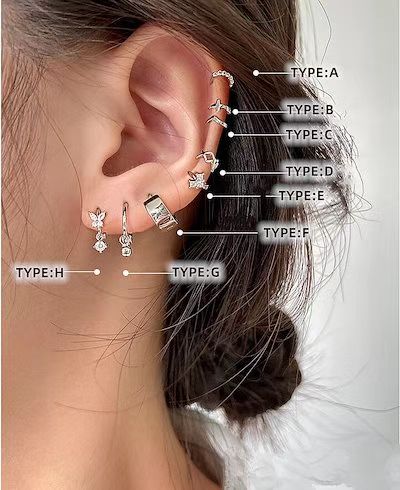 【まとめ買い価格 10セット1配送】銀軟骨ピアス片耳用つけっぱなしラブレット トラガス セカンドピアス サージカルステンレス