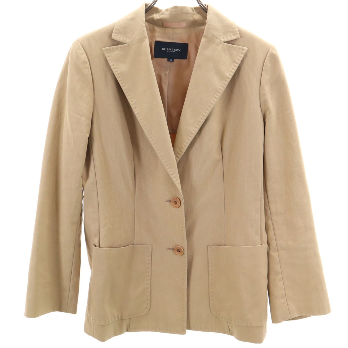 BURBERRY LONDON バーバリーロンドン テーラードジャケット 42 ベージュ 三陽商会 レディース 古着