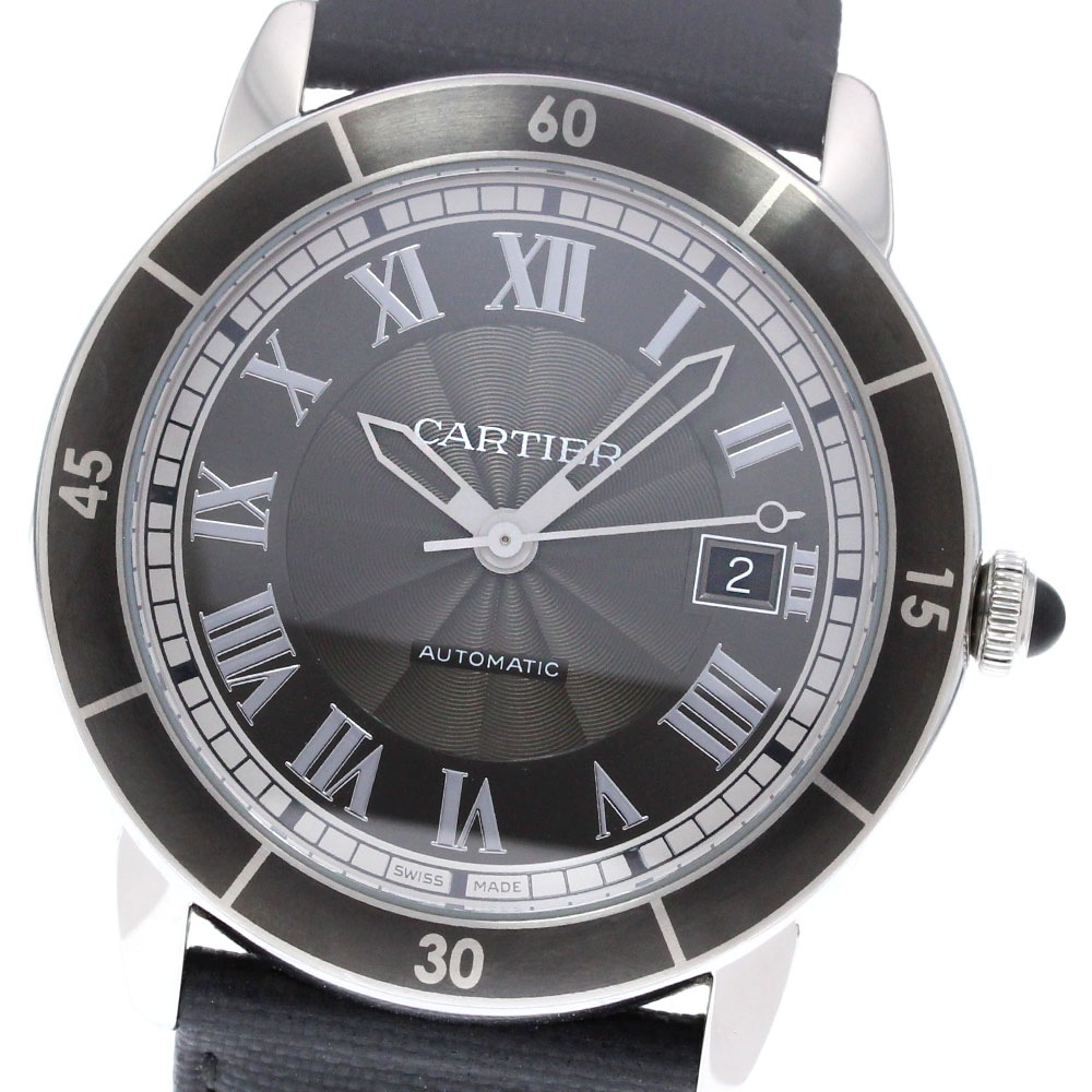 カルティエ CARTIER WSRN0003 ロンド クロワジエール ドゥ カルティエ デイト 自動巻き メンズ _845681【中古】