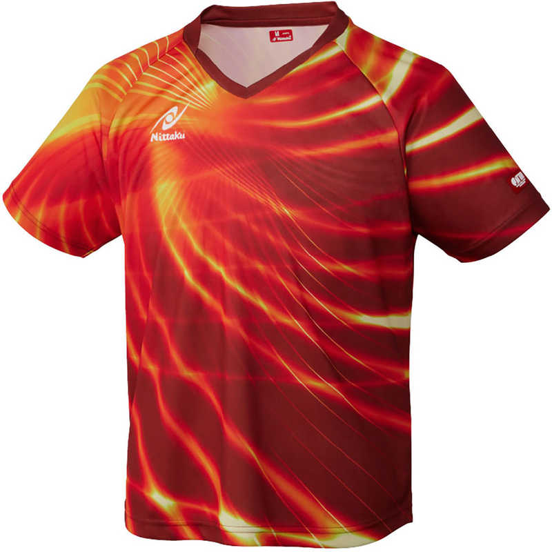 ニッタク　卓球用品 Nittaku ユニセックス エディ―シャツ レッド SS　NW2215