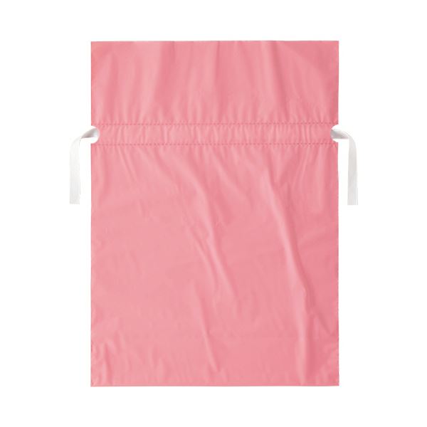 （まとめ）店研創意 ストアエキスプレス 梨地リボン付ギフトバッグ ピンク 31cm 1パック（20枚） 5セット