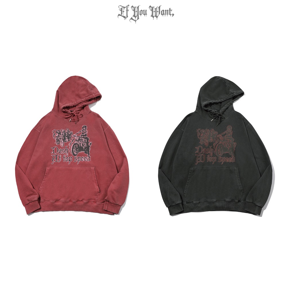 【IFYOUWANT】DASH pigment HOOD