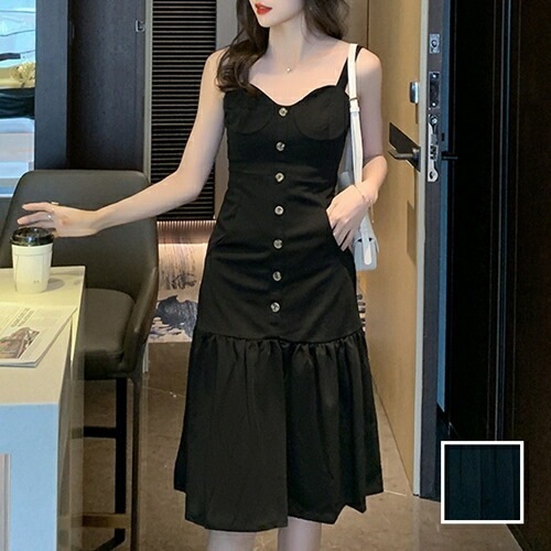 パーティードレス 結婚式 ワンピース ミディアム ひざ丈 オケージョン ドレス 韓国 ファッション レディース 春 夏 ブライダル お呼ばれ コーデ 成人式 二次会 同窓会 20代 30代 40