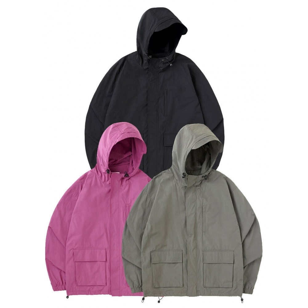 アーバネージエッセンシャル 2ウェイフーディージップアップウィンドブレーカー (3COLOR)