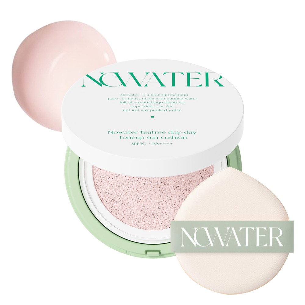 [ノーウォーター]ティーツリーデイデイトーンアップクッションSPF 50+ PA++++ 1号ロマンチックライト
