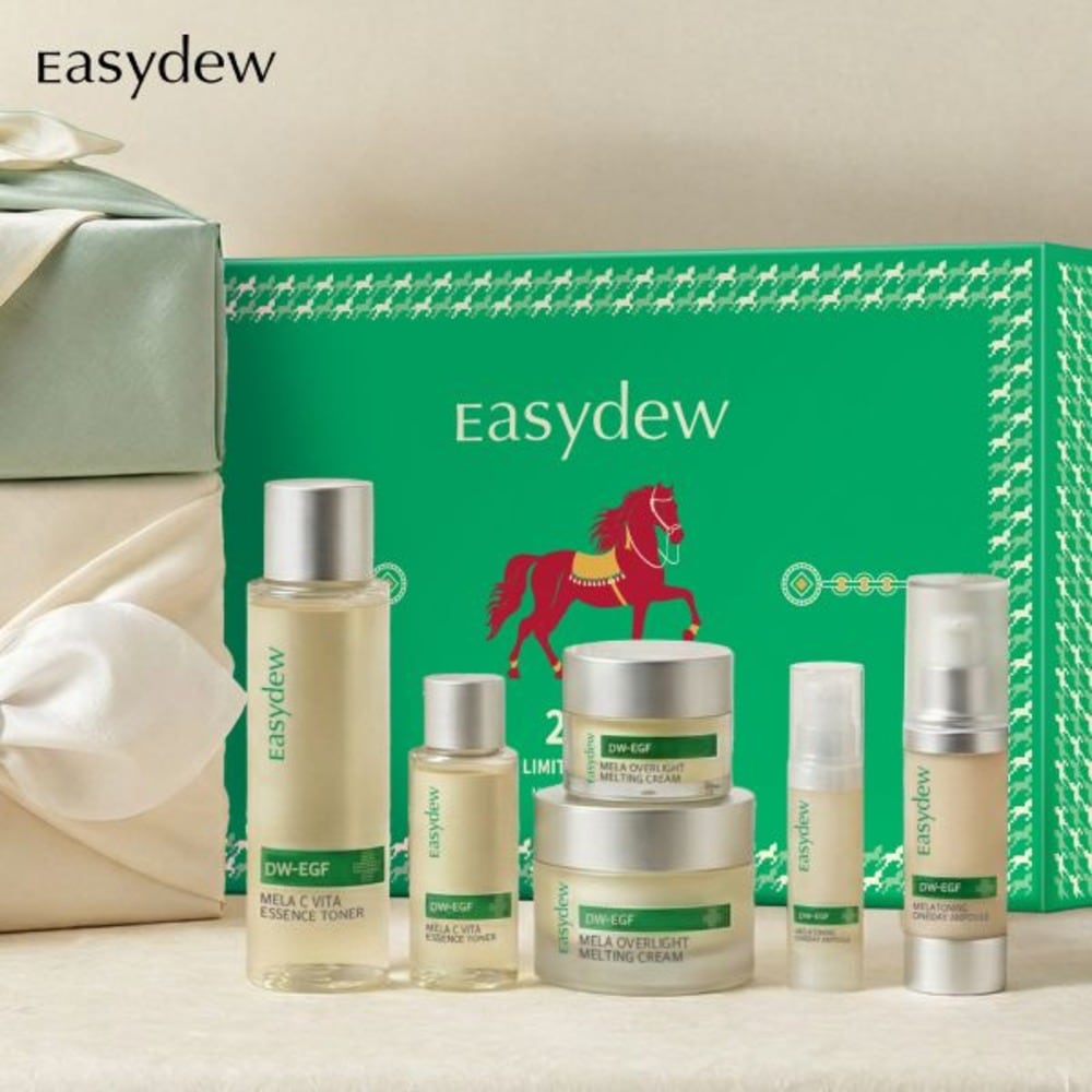 DW-EGF メラスキンケア ギフトセット シミ取りトナー(100ml+30ml)+アンプル(30ml+5ml)+クリーム(30g+10g) 6点フルセット シミ しわケア 高濃縮 保湿 韓