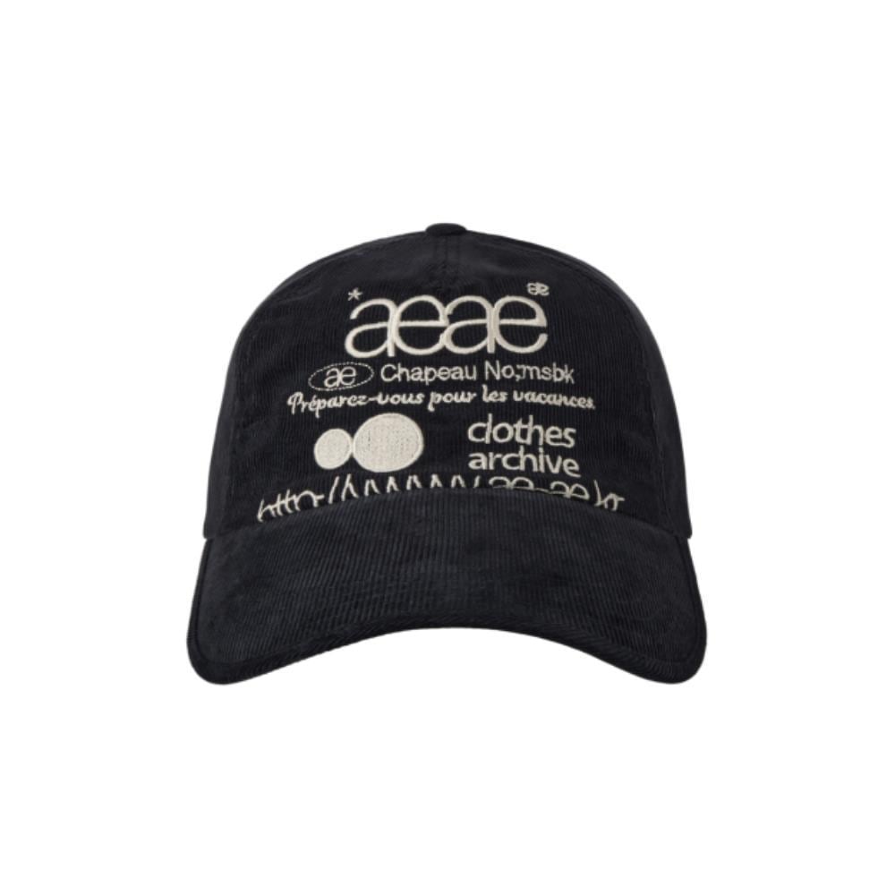 AEAE WEB LOGO CORDUROY CAP DARK NAVY AE44FUCA007DNV