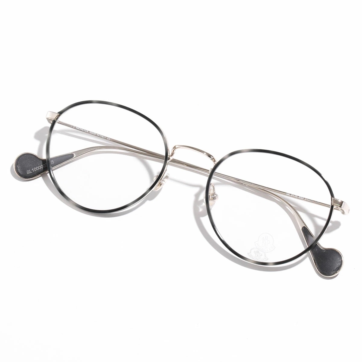 MONCLER モンクレール メガネ ML5110 レディース ボストン型 めがね 眼鏡 ロゴ アイウェア メタルフレーム 伊達メガネ 032