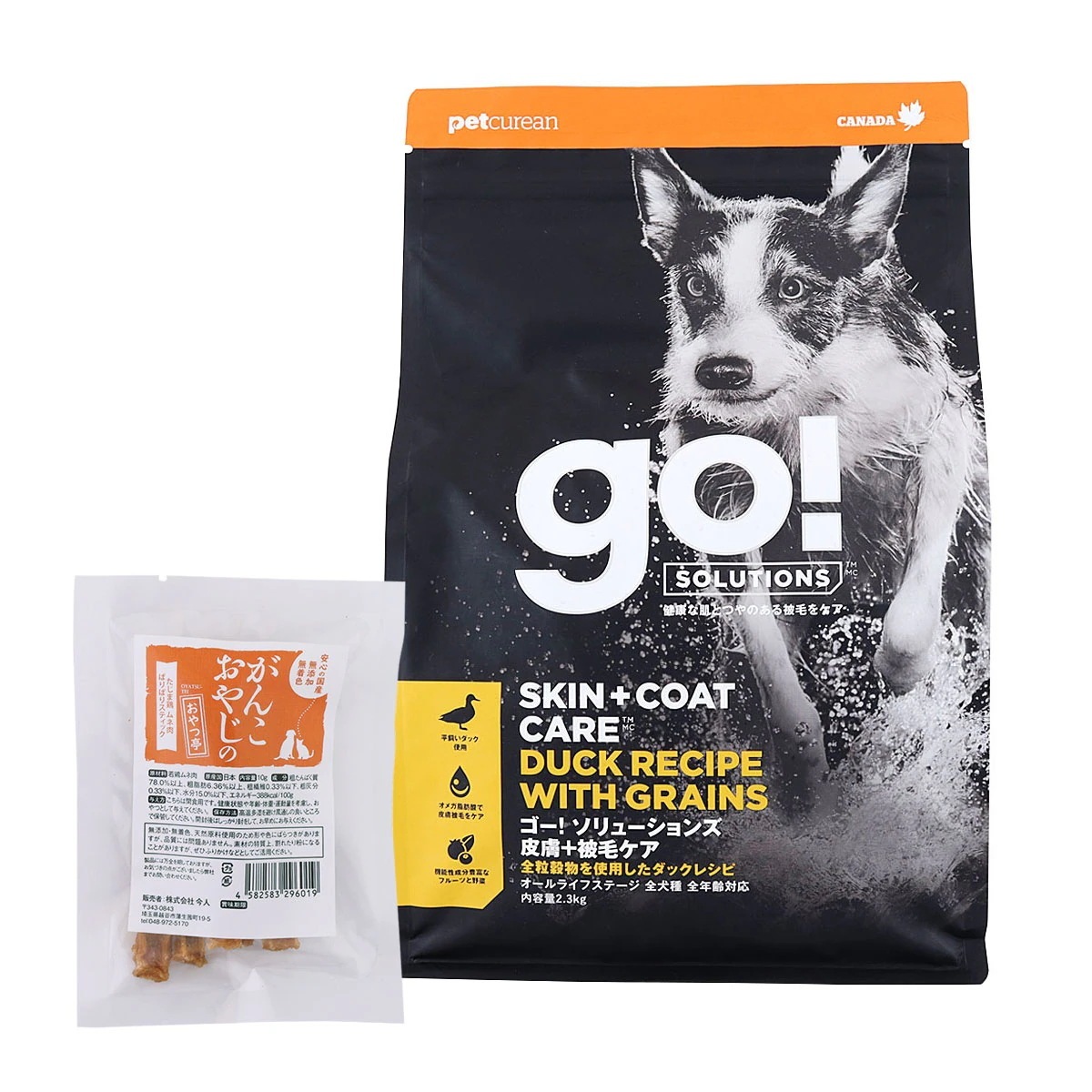 GO! ゴー ソリューションズ 皮膚+被毛ケア 2.3kg【国産たじま鶏ジャーキー(小サイズ)付き】