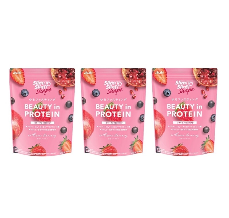アサヒグループ食品 スリムアップスリムシェイプ BEAUTY in PROTEIN アサイーベリー 300g×3個セット 【お取り寄せ商品】キャンセル不可